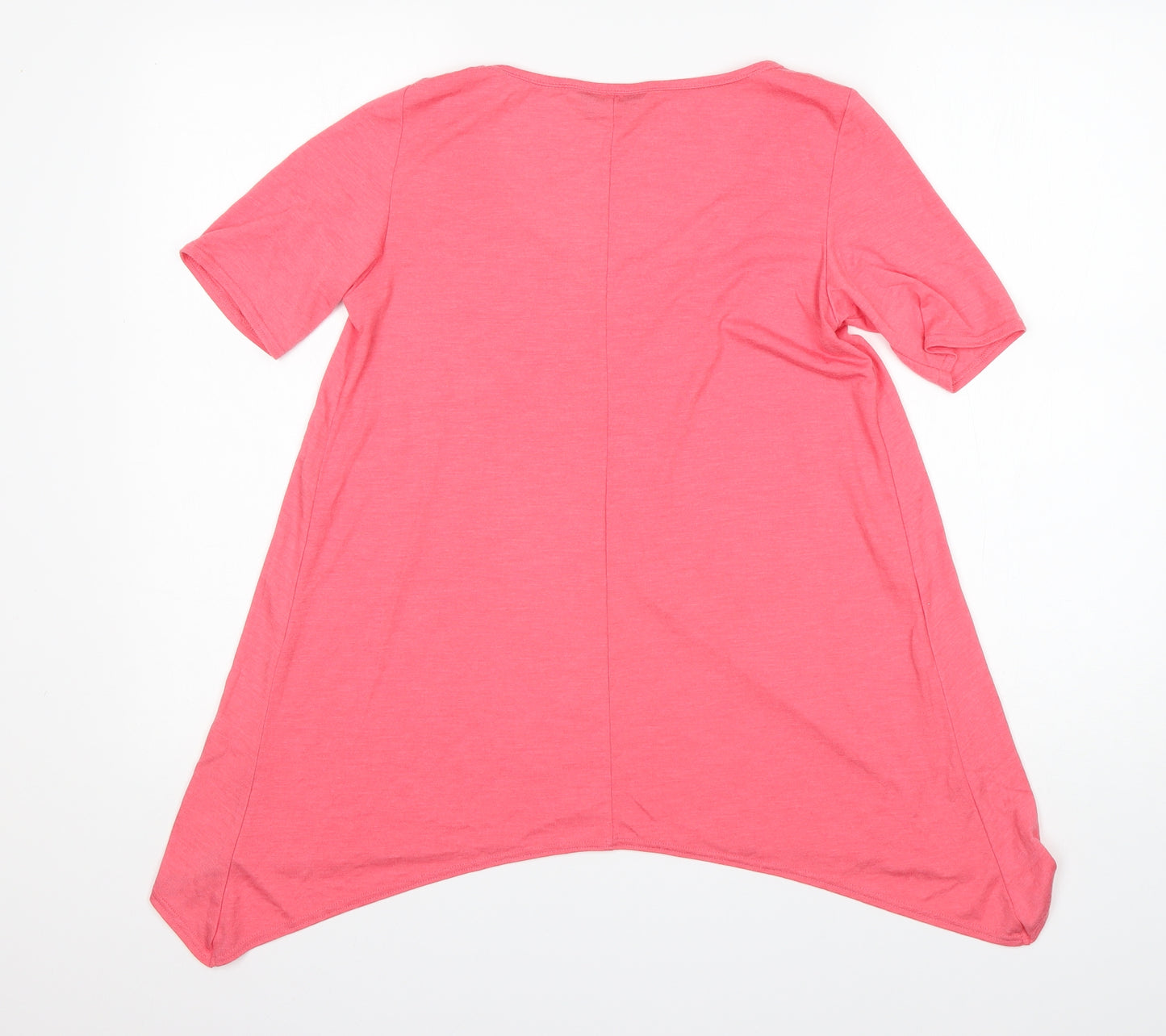 Dorothy Perkins Womens Pink  Polyester Basic T-Shirt Size 10 Round Neck