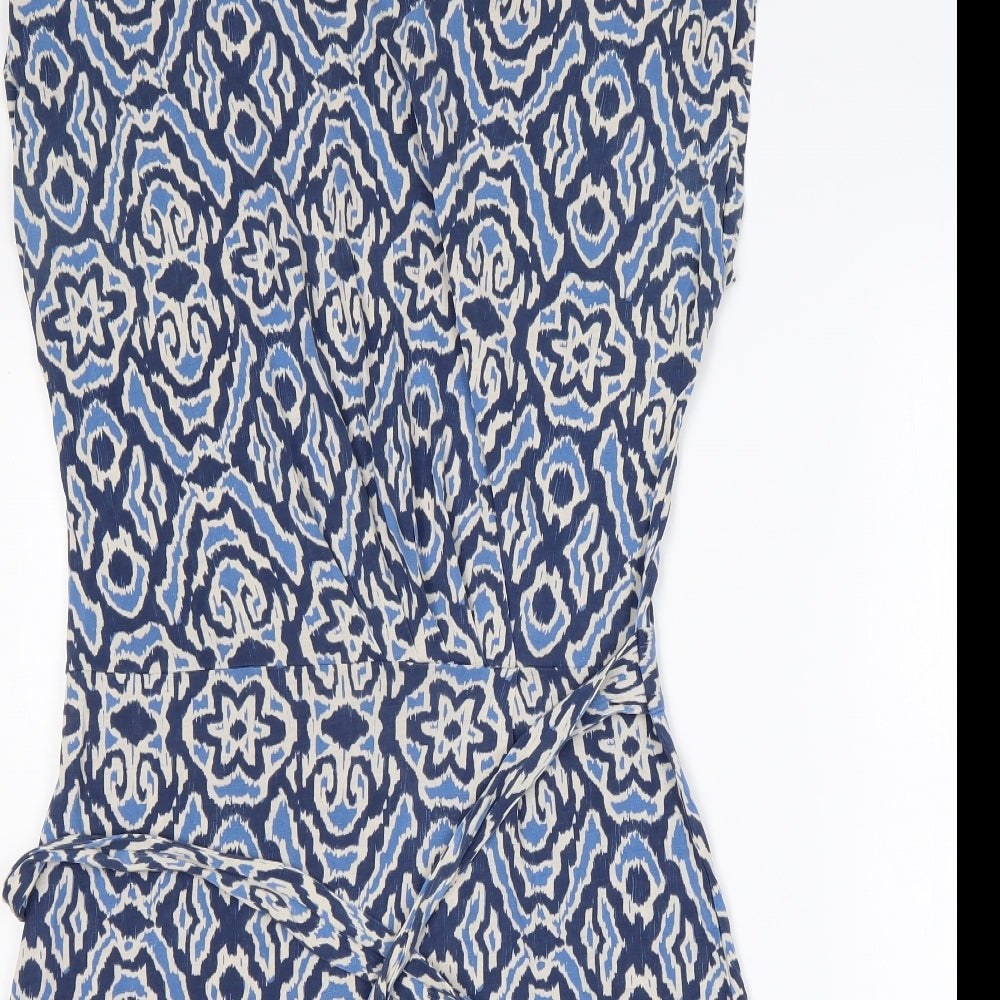 Boden Womens Multicoloured Geometric Lyocell T-Shirt Dress  Size 12  Round Neck
