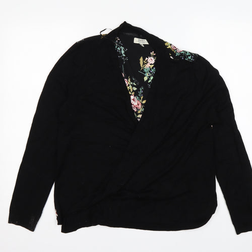 Papaya Womens Multicoloured V-Neck Floral Viscose Cardigan Jumper Size 12