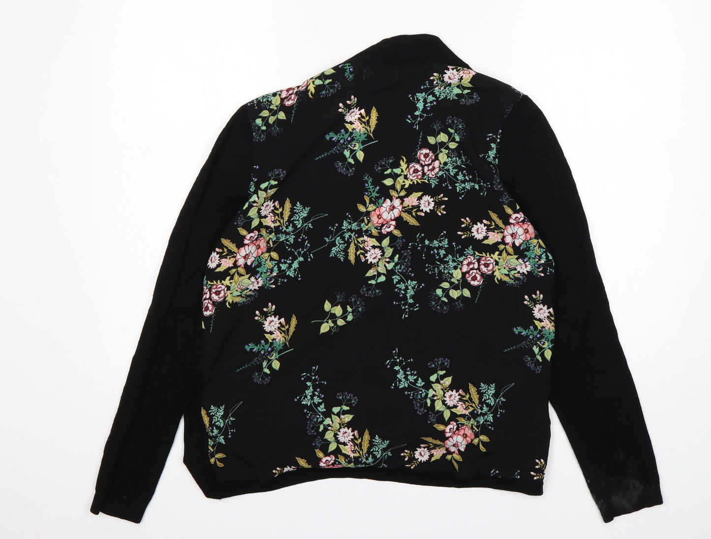 Papaya Womens Multicoloured V-Neck Floral Viscose Cardigan Jumper Size 12