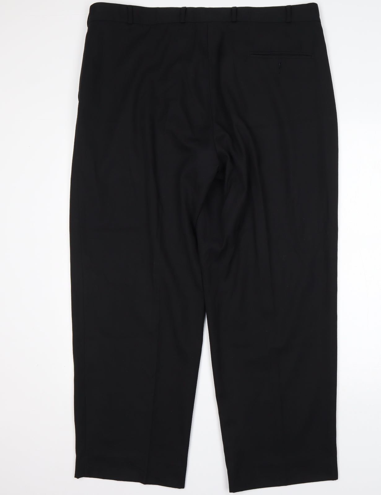 Duke Jeans Mens Black  Polyester Trousers  Size 42 L29 in Regular