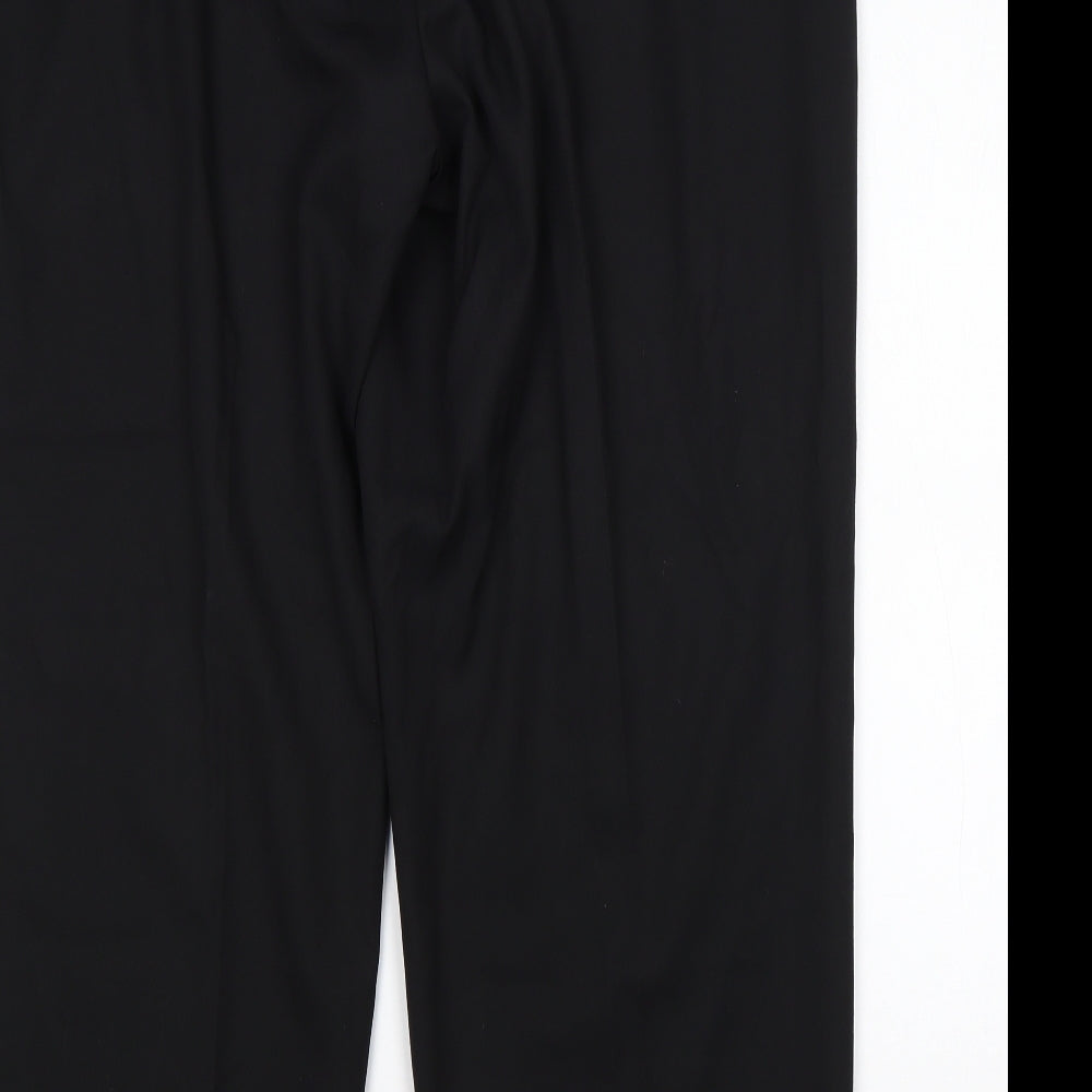 Duke Jeans Mens Black  Polyester Trousers  Size 42 L29 in Regular
