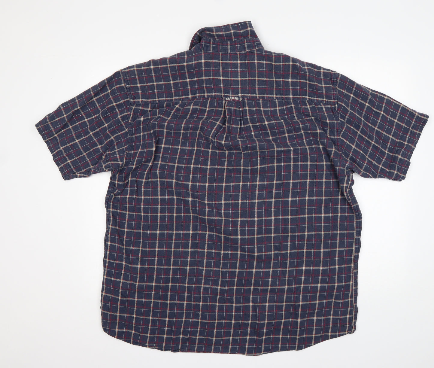 Maine  Mens Multicoloured Plaid Cotton  Button-Up Size XL Collared