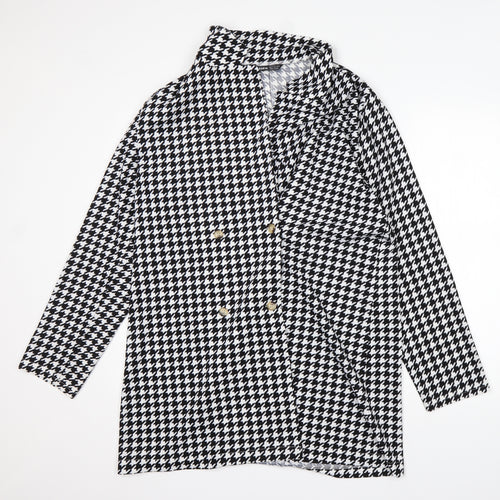 Shein  Womens Multicoloured Houndstooth  Jacket  Size XL