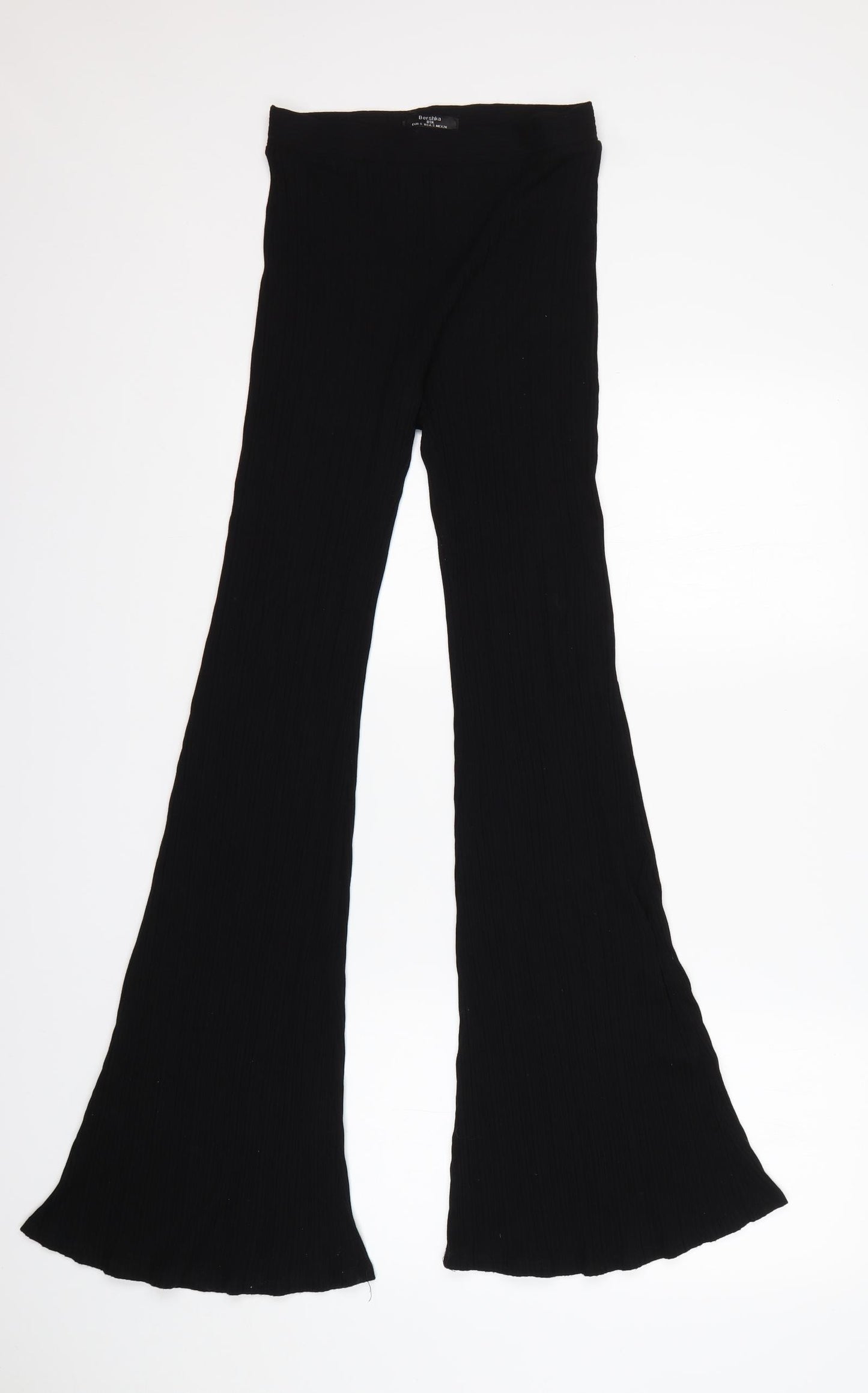 Bershka Womens Black  Viscose Chino Leggings Size S L32 in   - Flared
