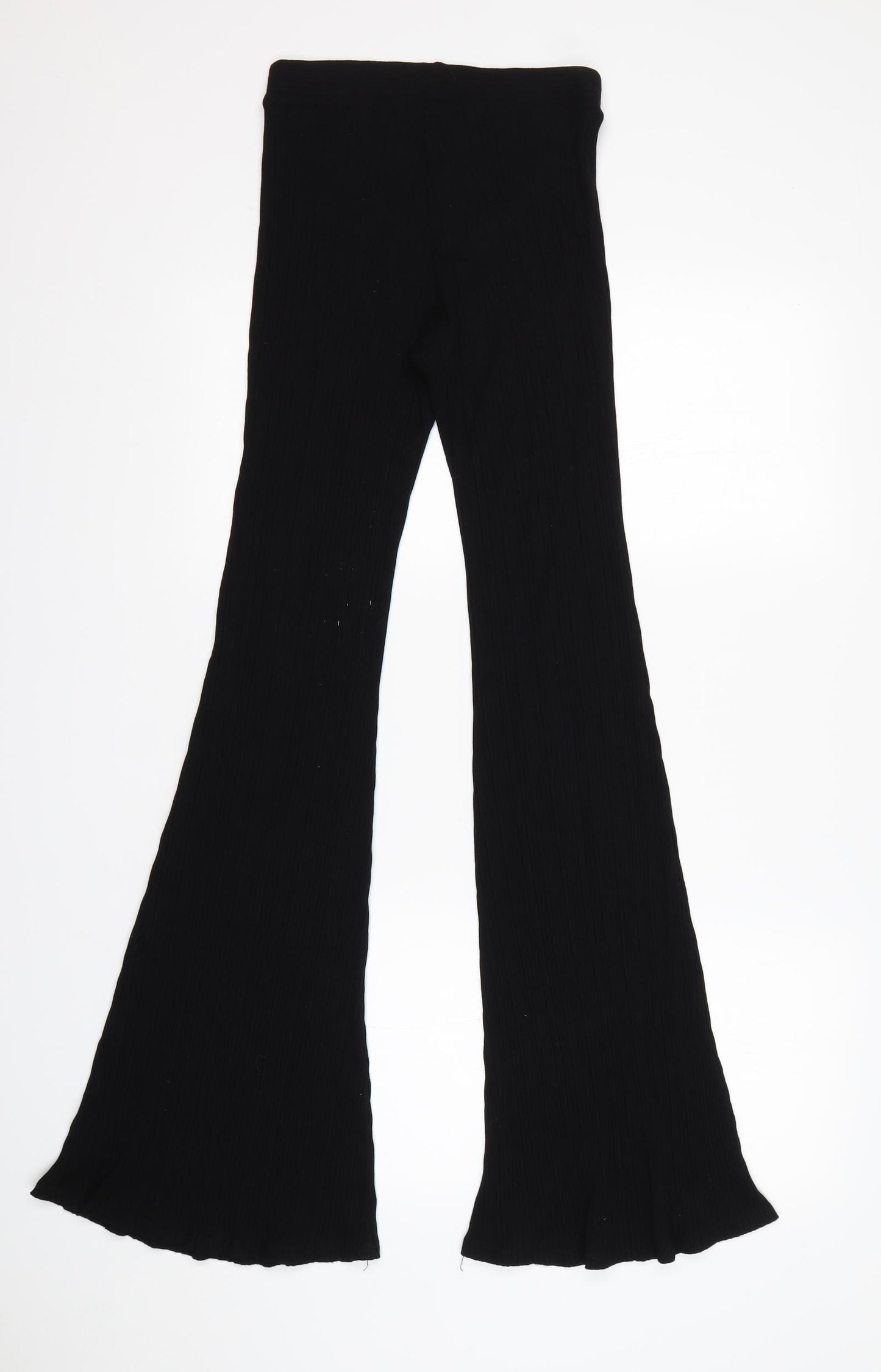 Bershka Womens Black  Viscose Chino Leggings Size S L32 in   - Flared
