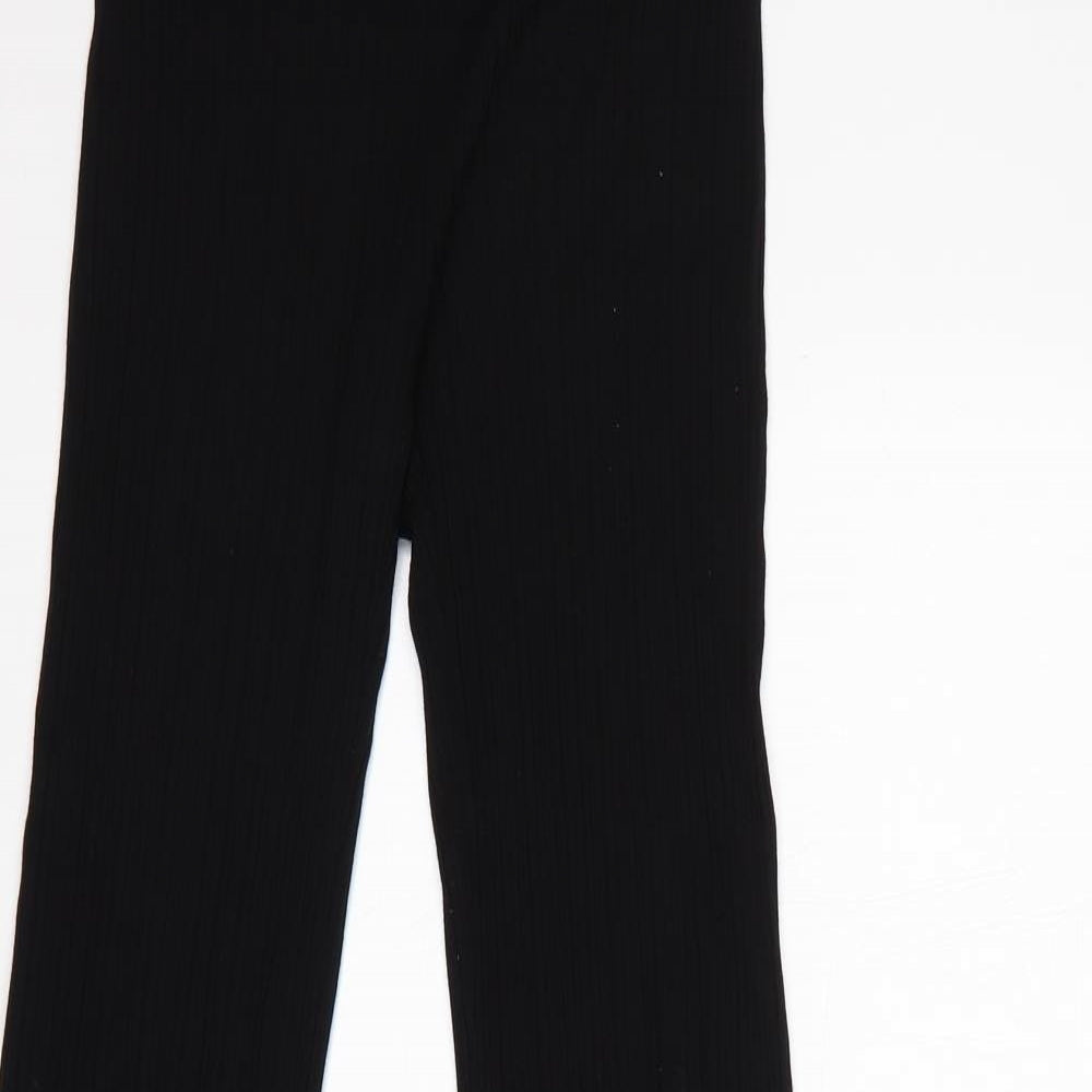 Bershka Womens Black  Viscose Chino Leggings Size S L32 in   - Flared