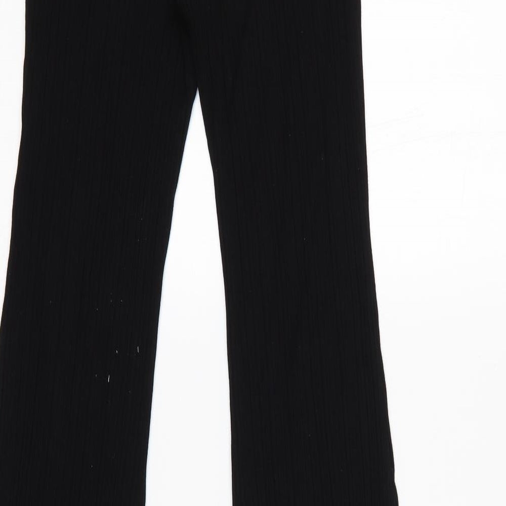 Bershka Womens Black  Viscose Chino Leggings Size S L32 in   - Flared