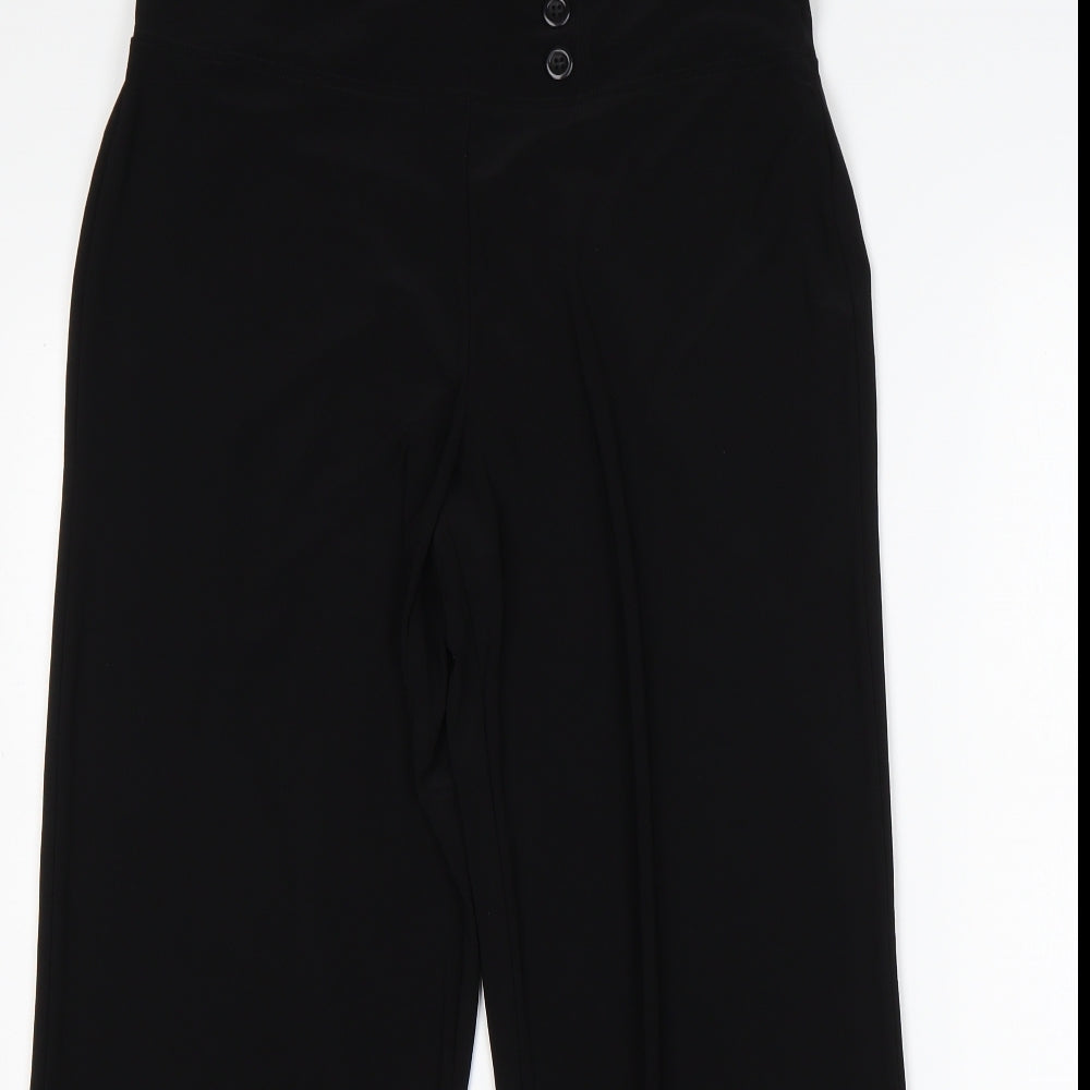 George Womens Black  Polyester Sweatpants Trousers Size 14 L29 in Regular