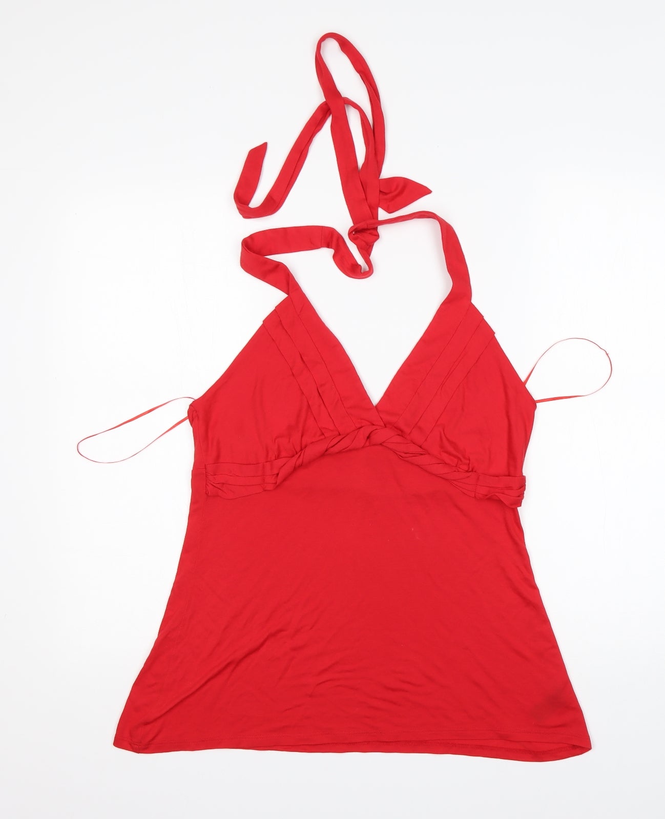 Preworn Womens Red  Modal Basic Tank Size 16 Halter