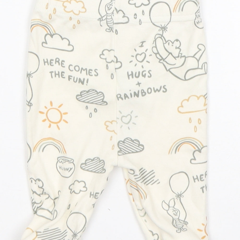 George Baby Multicoloured Animal Print Cotton Sweatpants Trousers Size 3-6 Months   - WINNIE THE POOH