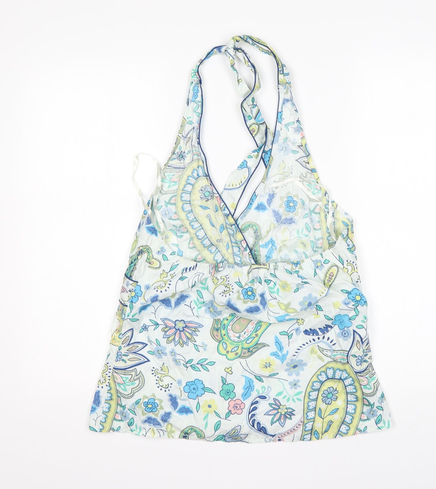 NEXT Womens Multicoloured Paisley Cotton Basic Tank Size 14 Halter