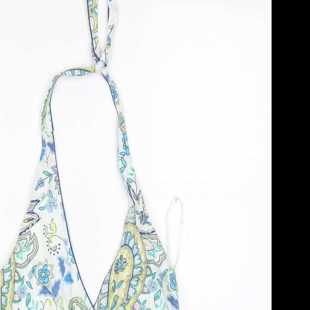 NEXT Womens Multicoloured Paisley Cotton Basic Tank Size 14 Halter
