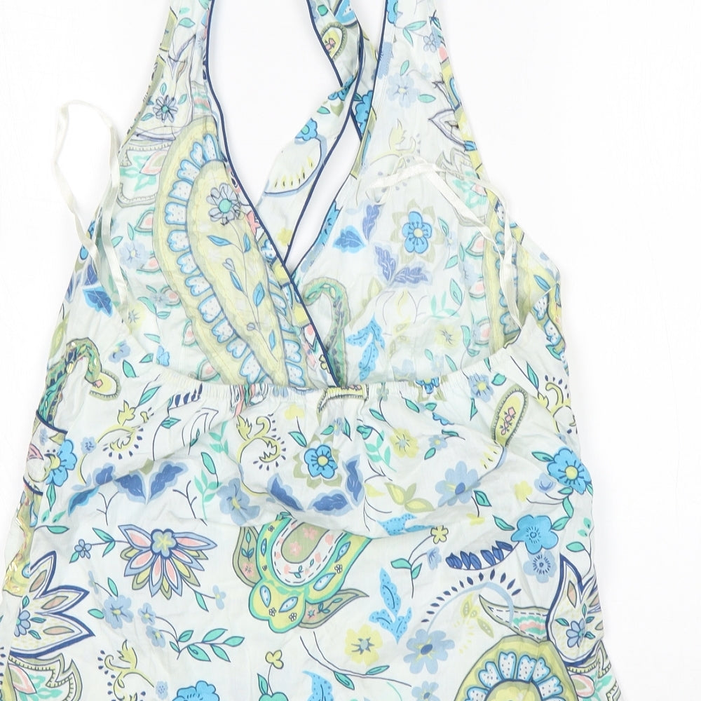 NEXT Womens Multicoloured Paisley Cotton Basic Tank Size 14 Halter