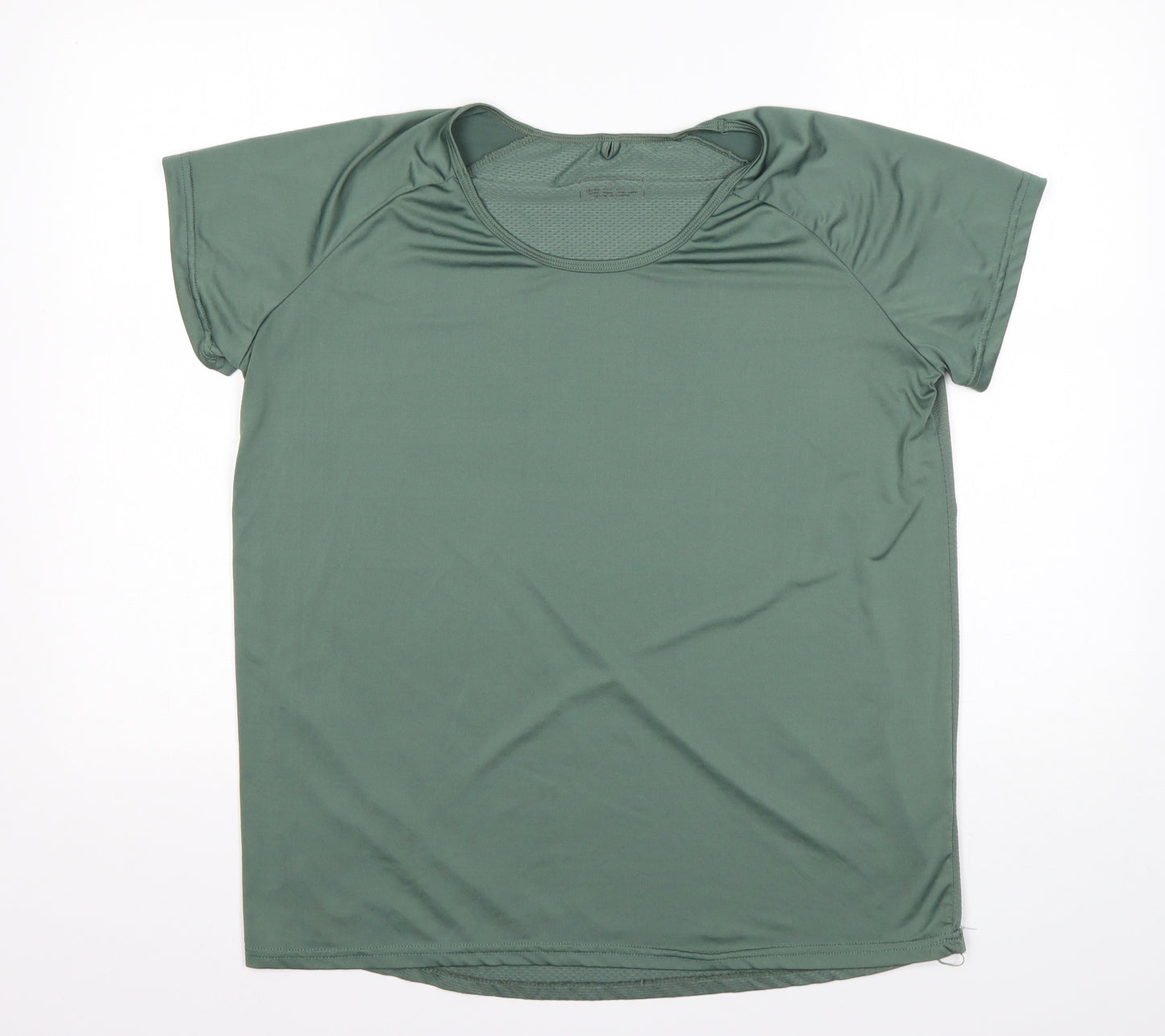 Primark Womens Green  Polyester Basic T-Shirt Size M Round Neck
