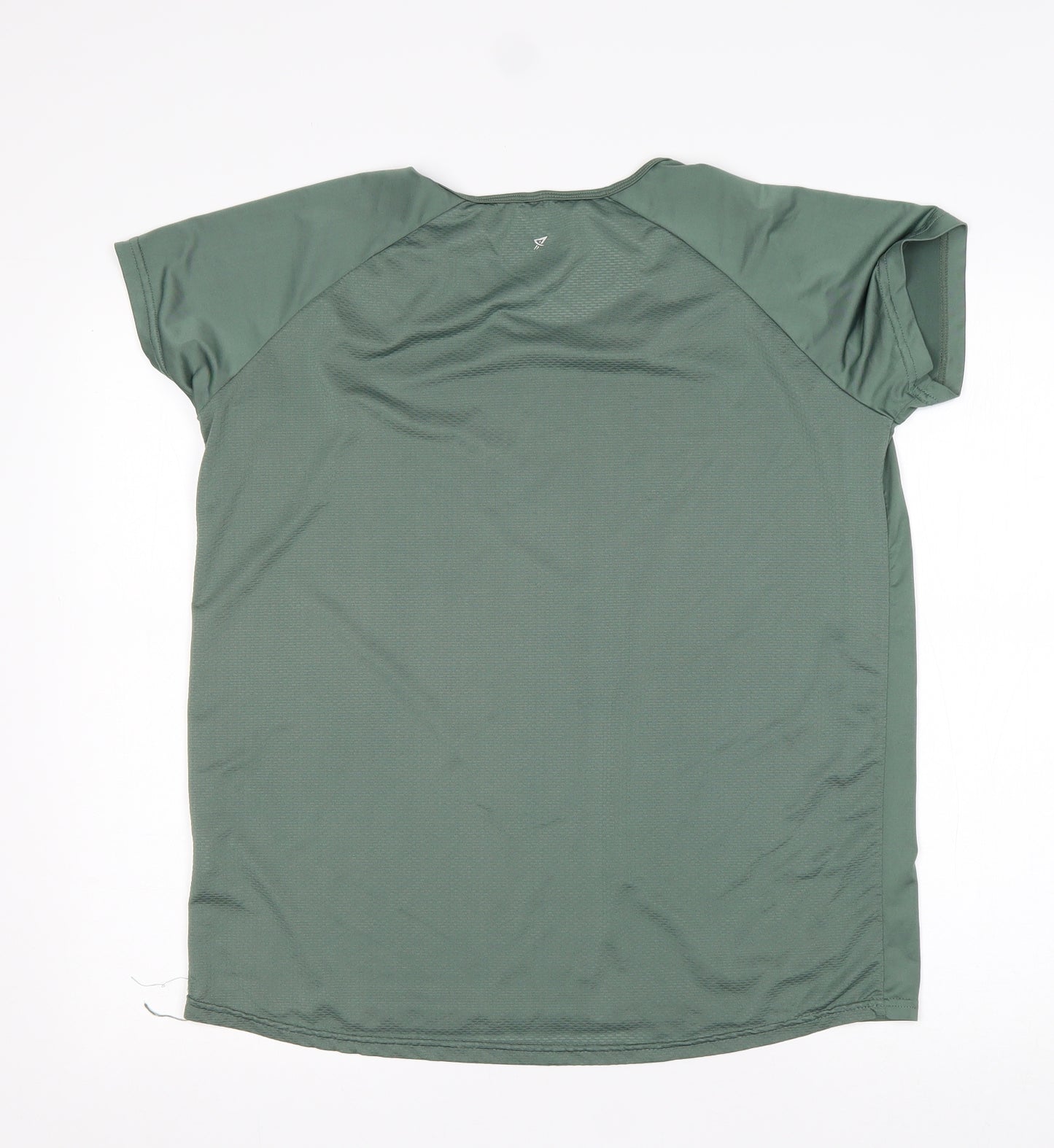 Primark Womens Green  Polyester Basic T-Shirt Size M Round Neck