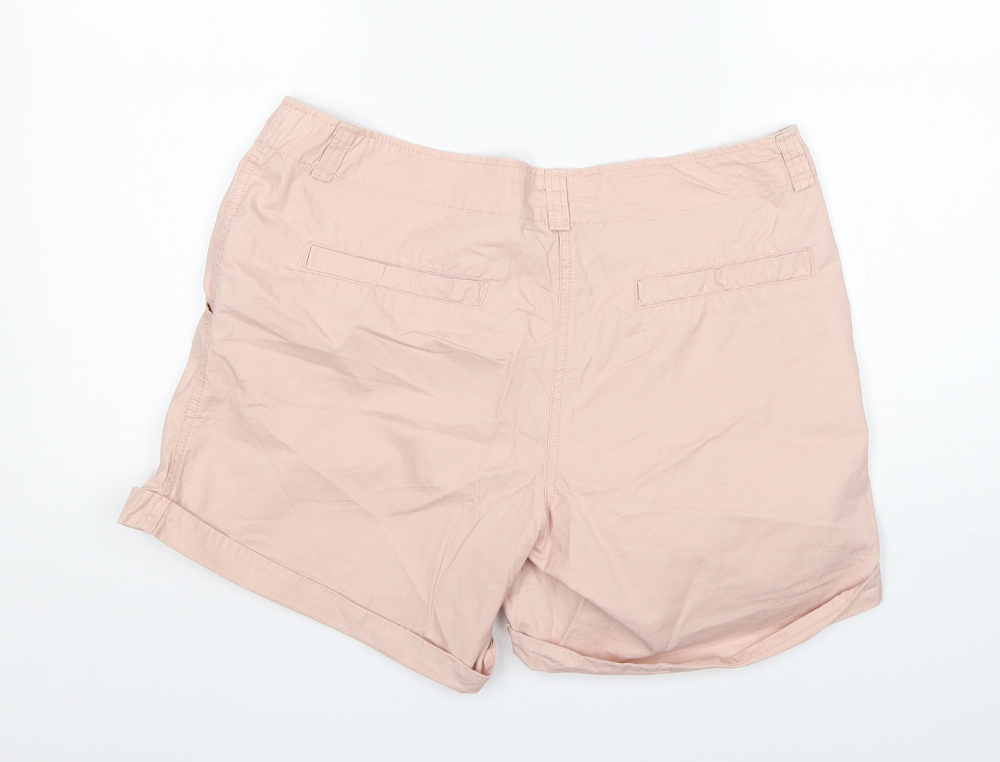 F&F Womens Pink  Cotton Chino Shorts Size 12 L6 in Regular