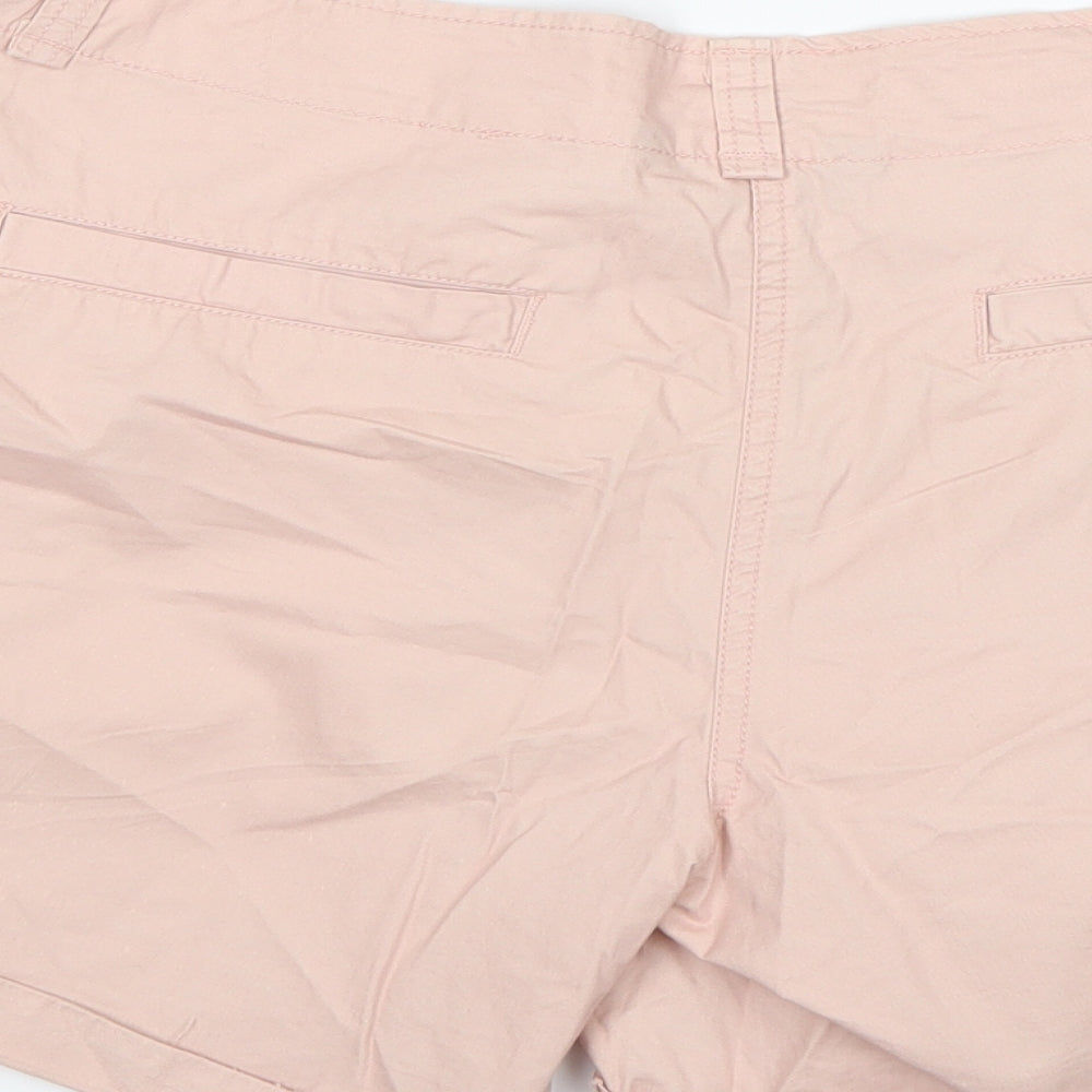F&F Womens Pink  Cotton Chino Shorts Size 12 L6 in Regular