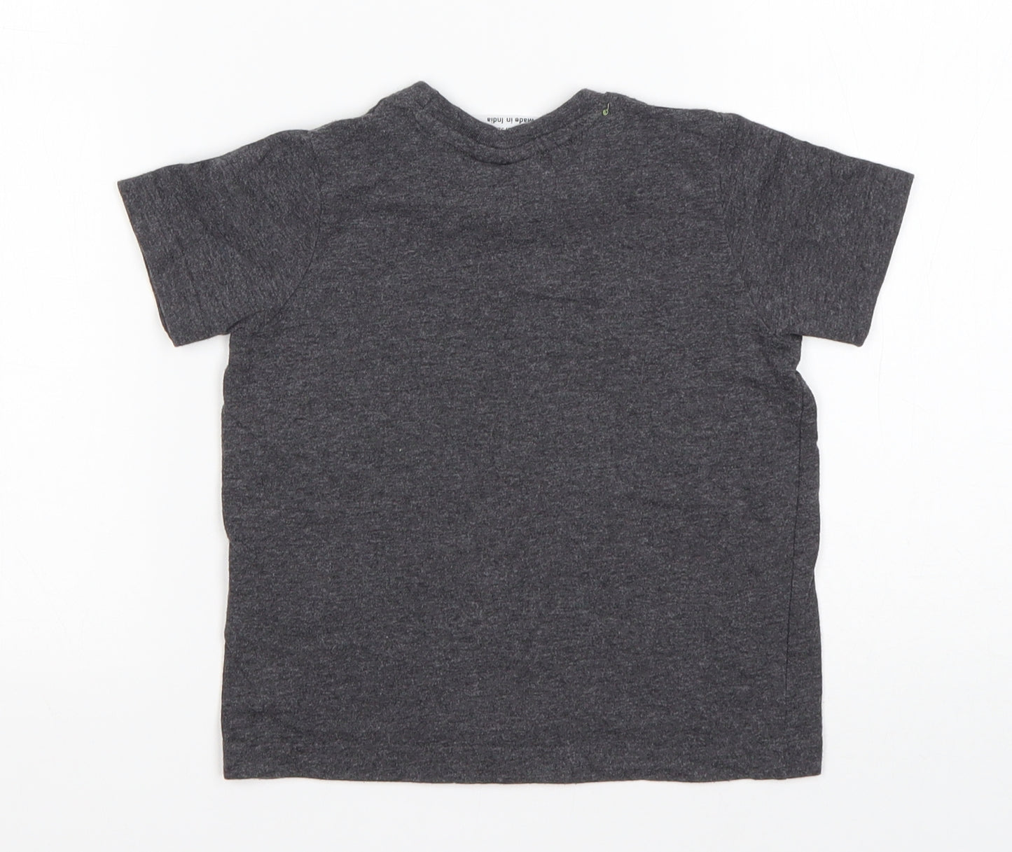 Primark Boys Grey  Cotton Basic T-Shirt Size 18-24 Months Round Neck  - TMNT