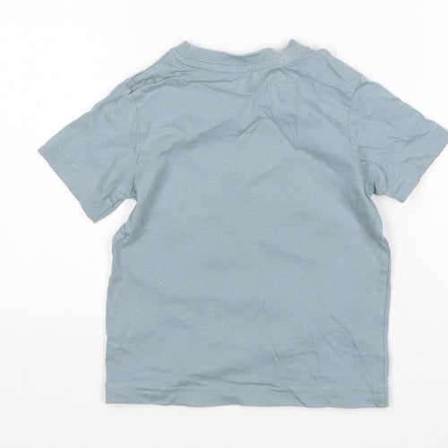 Matalan Baby Grey  Cotton Basic T-Shirt Size 12-18 Months Round Neck