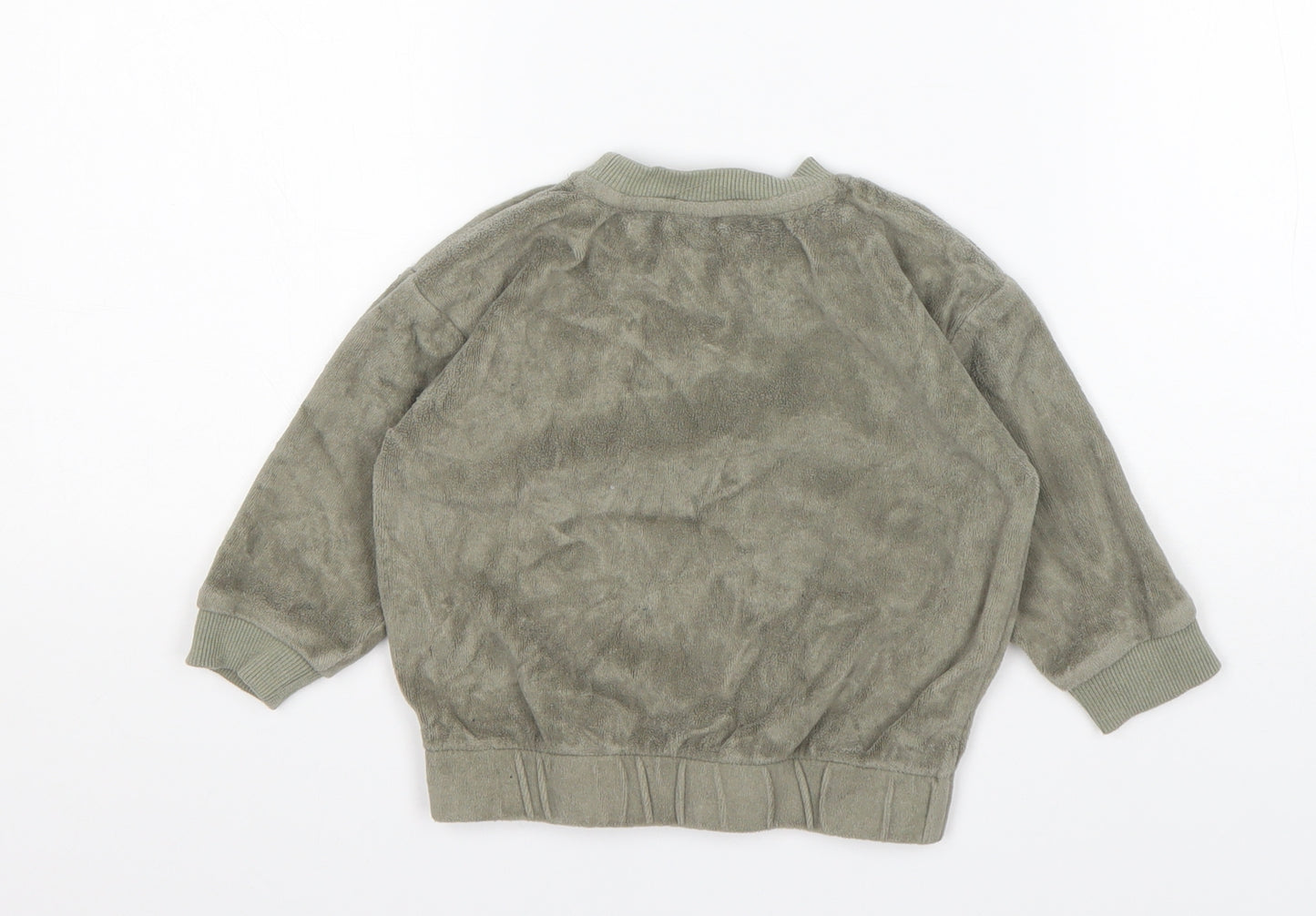 Primark Girls Green  Cotton Pullover Jumper Size 18-24 Months