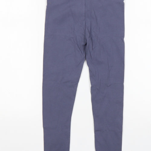 MANTARAY PRODUCTS Girls Grey Floral Cotton Sweatpants Trousers Size 6 Years  Regular  - Leggings
