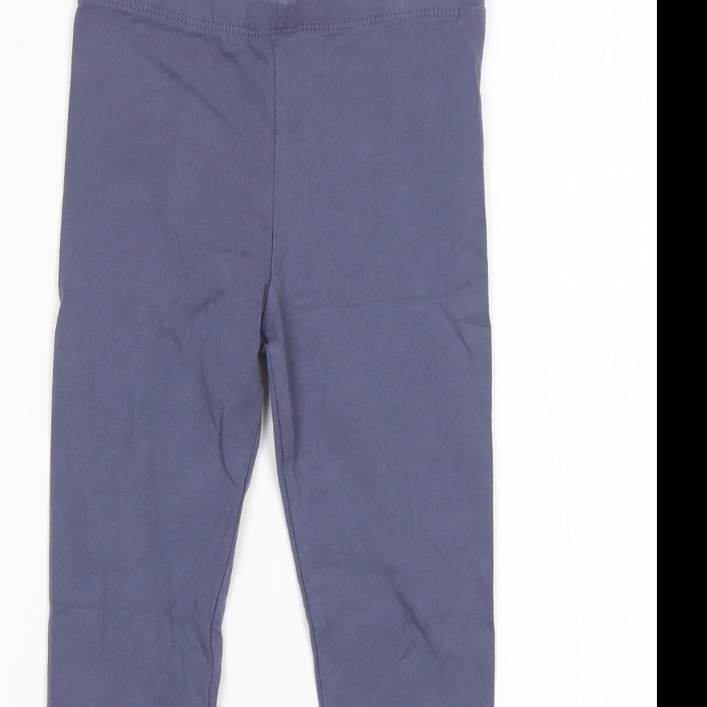 MANTARAY PRODUCTS Girls Grey Floral Cotton Sweatpants Trousers Size 6 Years  Regular  - Leggings