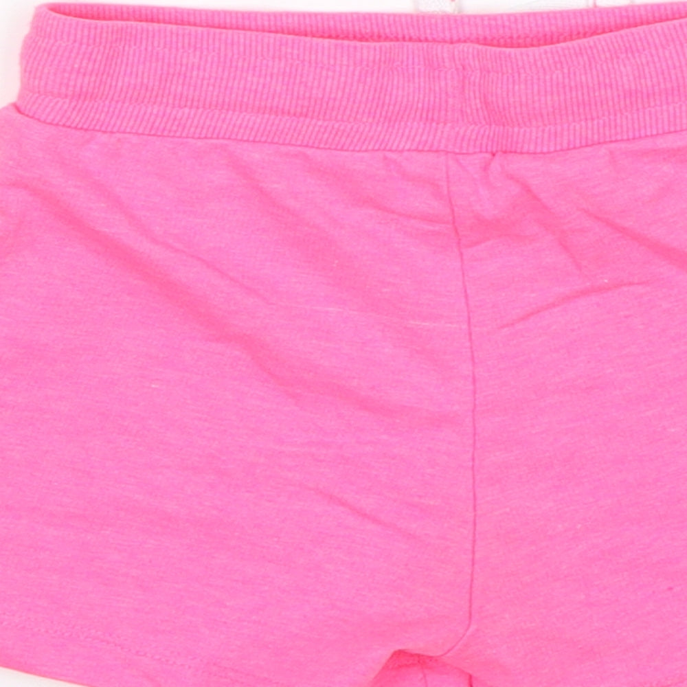 George Girls Pink  Polyester Sweat Shorts Size 5-6 Years  Regular