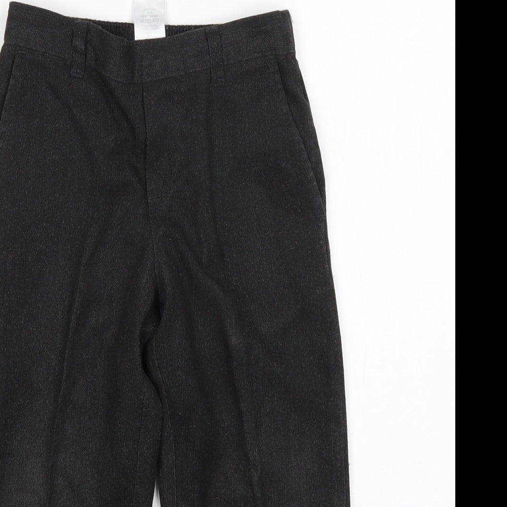 George Boys Grey  Polyester Dress Pants Trousers Size 6-7 Years  Regular