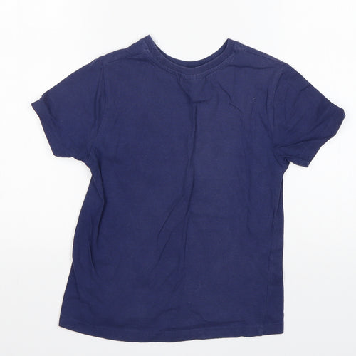 Marvel Boys Blue   Basic T-Shirt Size 6-7 Years Round Neck  - CAPTAIN AMERICA