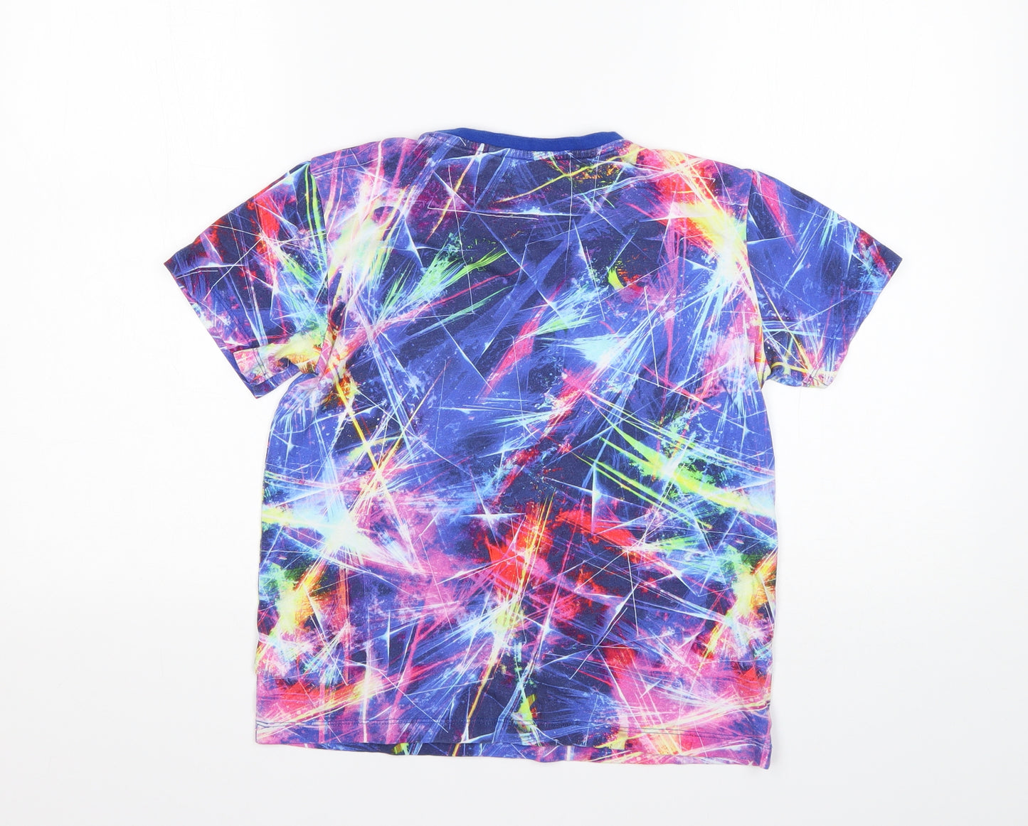 NEXT Boys Multicoloured Geometric Cotton Basic T-Shirt Size 10 Years Round Neck