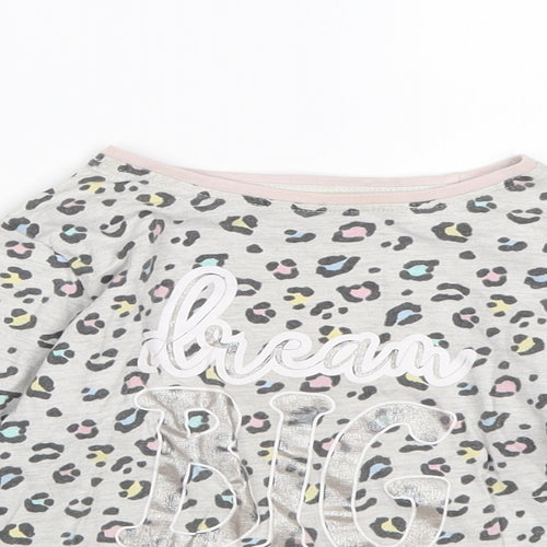 PEP&CO Girls Multicoloured Animal Print Cotton Top Pyjama Top Size 4-5 Years