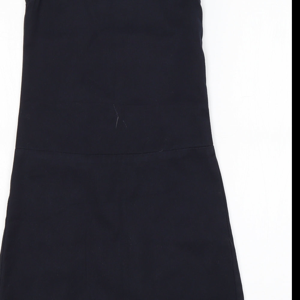 LILY&DAN Girls Blue  Polyester Pinafore/Dungaree Dress  Size 9-10 Years  Round Neck  - School wear