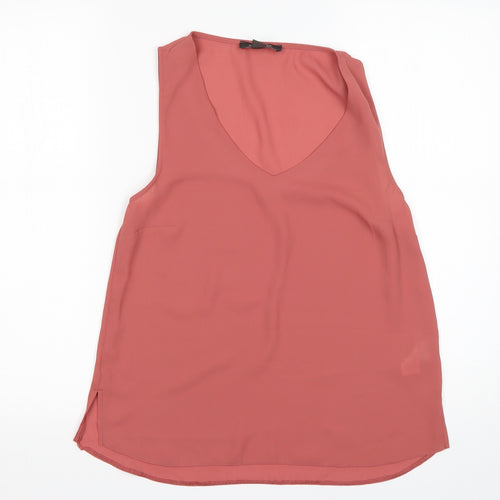 Primark Womens Pink  Polyester Basic Blouse Size 8 V-Neck