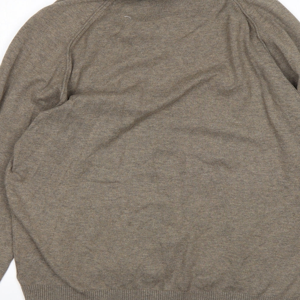 NEXT Womens Beige Collared  Cotton Pullover Jumper Size M