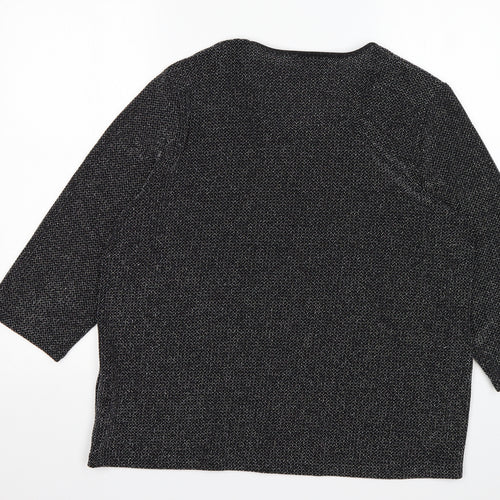 M&S Womens Multicoloured  Polyamide Basic Blouse Size 18 Round Neck