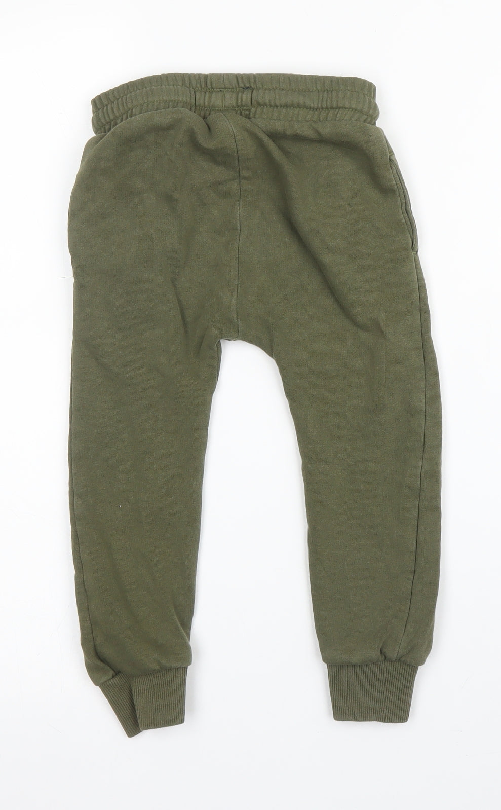 NEXT Boys Green  Cotton Sweatpants Trousers Size 2-3 Years  Regular Drawstring