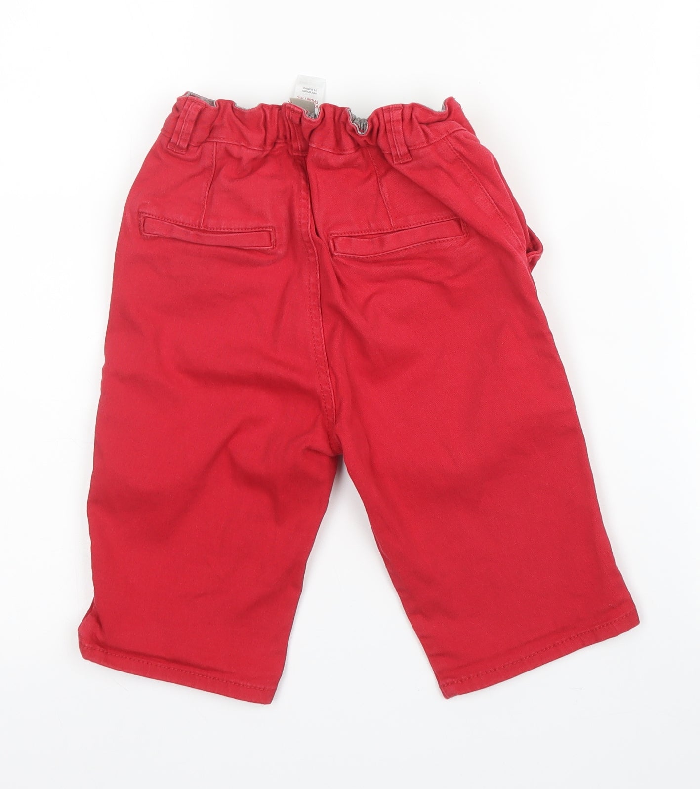 TU Boys Red  Cotton Capri Jeans Size 7 Years  Regular Zip
