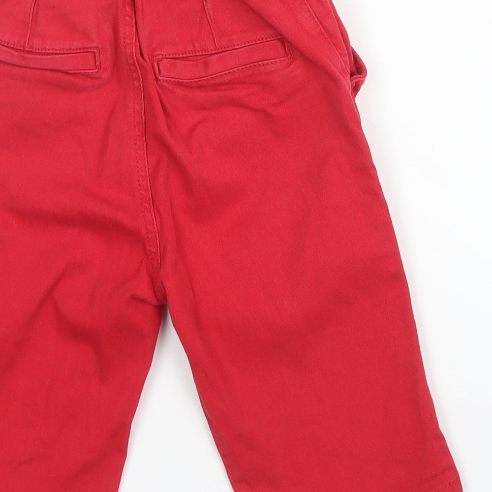 TU Boys Red  Cotton Capri Jeans Size 7 Years  Regular Zip