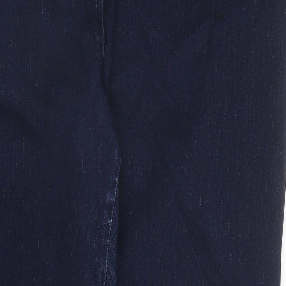 NEXT Womens Blue  Cotton Skinny Jeans Size 18 L26 in Regular Zip