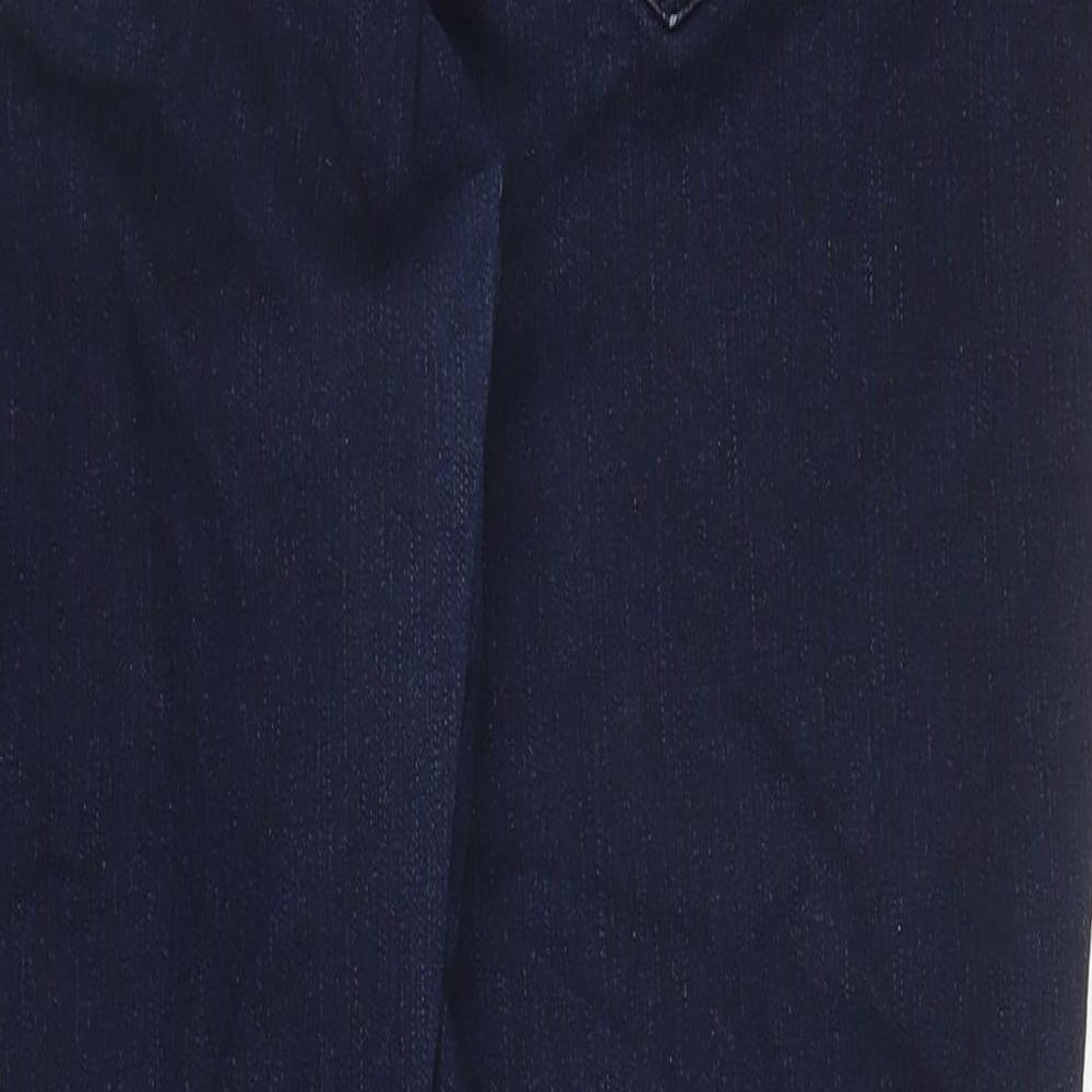 NEXT Womens Blue  Cotton Skinny Jeans Size 18 L26 in Regular Zip