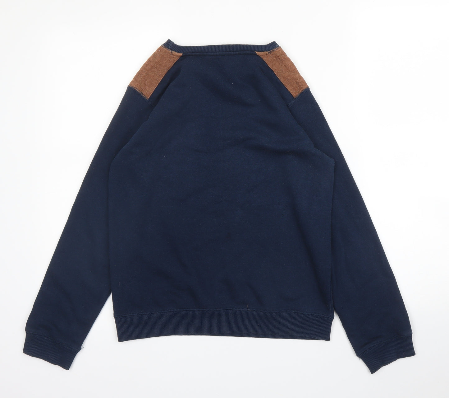 George Boys Blue Round Neck  Cotton Pullover Jumper Size 10 Years