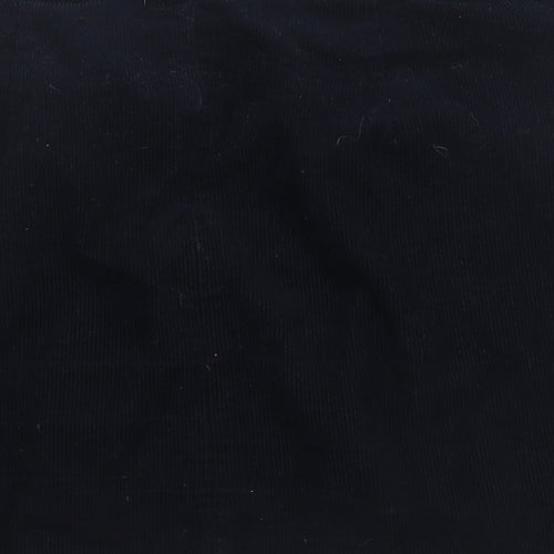 Oasis Womens Blue  Cotton A-Line Skirt Size 12   Zip