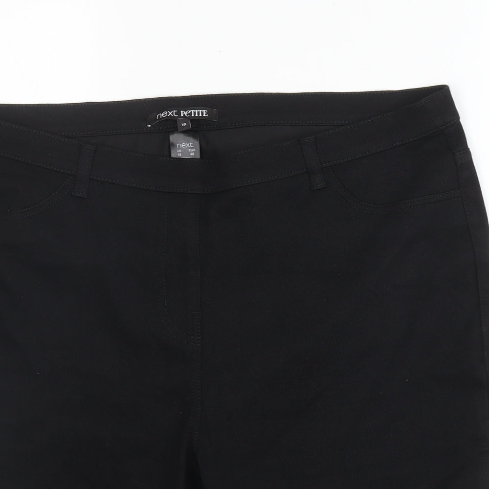 NEXT Womens Black  Cotton Bermuda Shorts Size 18 L10 in Regular