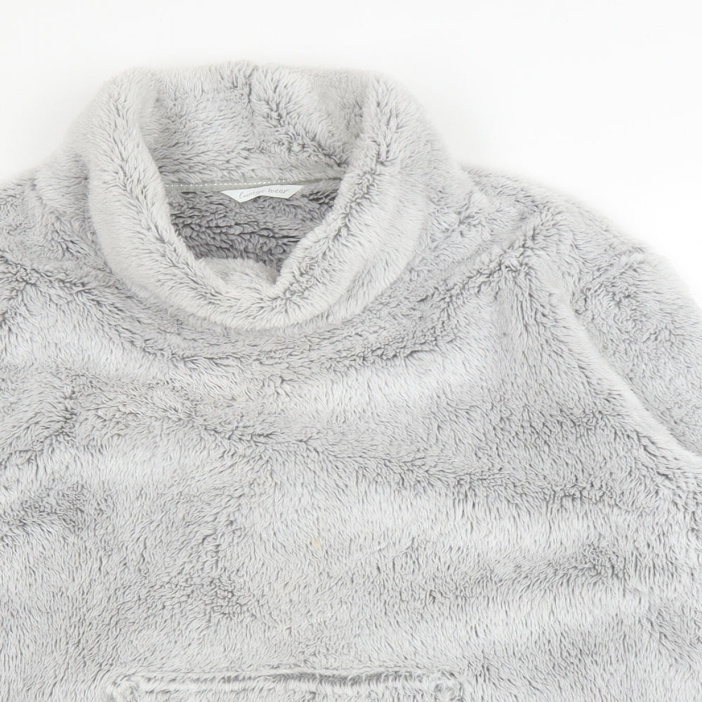 M&S Womens Grey Mock Neck  Polyester Pullover Jumper Size 22