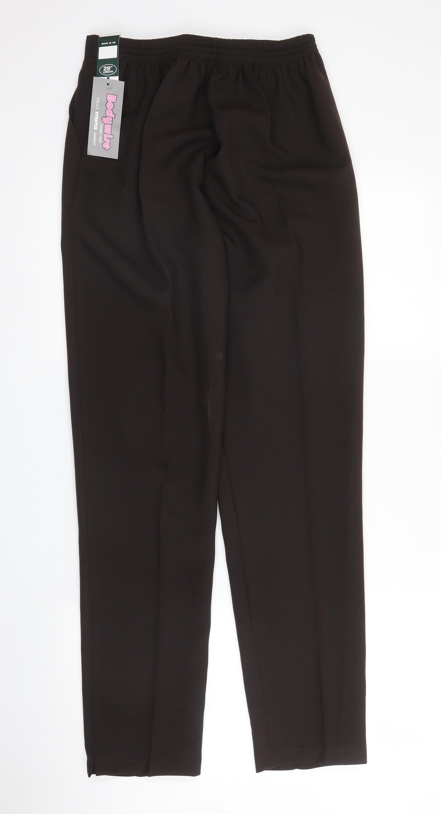 C&A Womens Brown  Polyester Trousers  Size 8 L28 in Regular