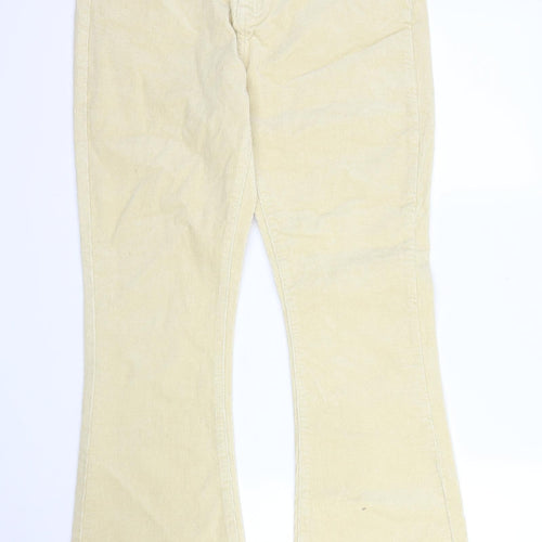 SheIn Womens Beige  Cotton Bootcut Jeans Size L L29 in Regular Zip