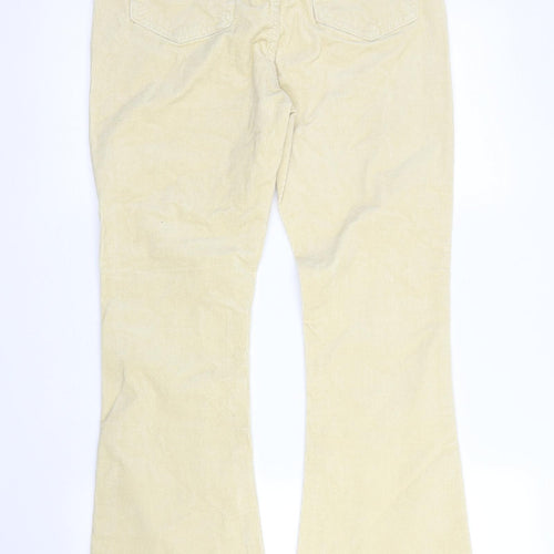 SheIn Womens Beige  Cotton Bootcut Jeans Size L L29 in Regular Zip