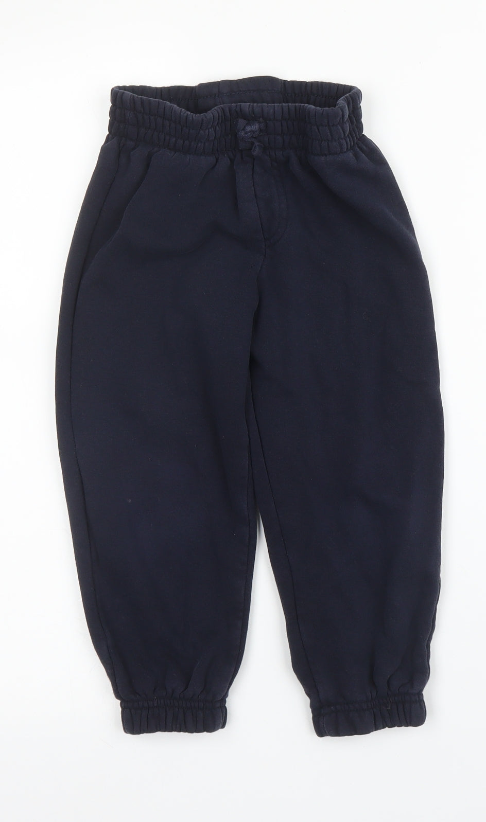 TU Boys Blue  Cotton Sweatpants Trousers Size 4 Years  Regular Drawstring - School