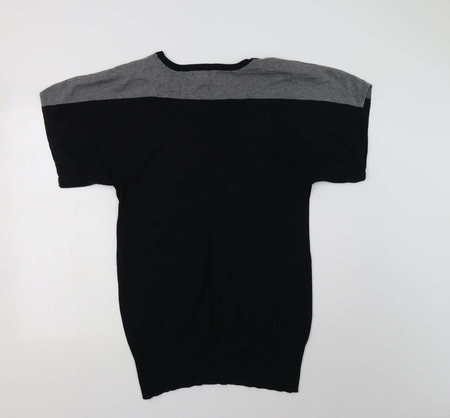 Internacionale Womens Black Crew Neck   Tunic Jumper Size 16